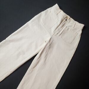 Madewell Women's Size 26 Perfect Vintage Jean High Rise Wide Leg Ivory White